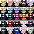Beige Champagne Gold Silk Mens Bow Tie Hanky Cufflinks Jacquard Qme