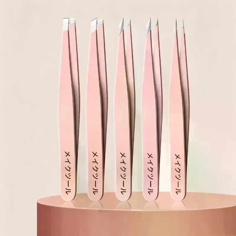 Precision Eyebrow Tweezers Stainless Steel Hair Removal Splinter Qme