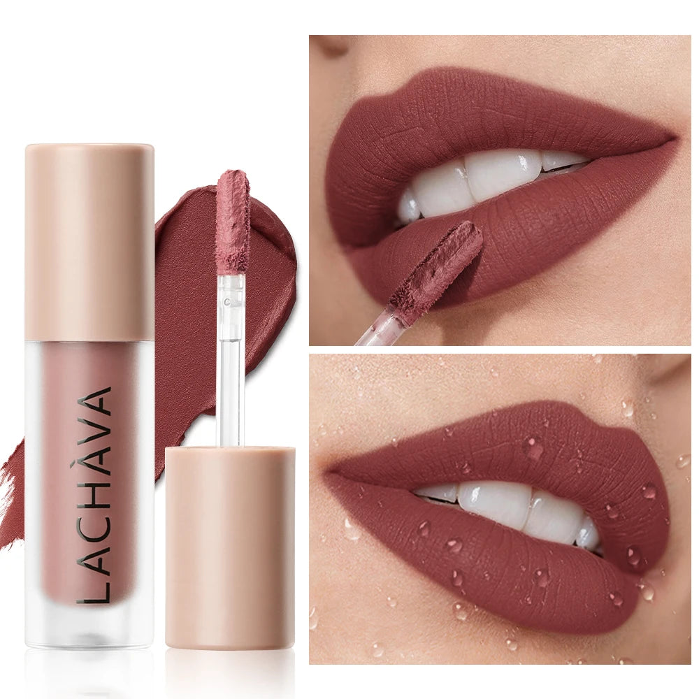 Matte Velvet Lip Glaze Long Lasting Waterproof Non-stick Cup Easy Qme