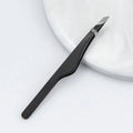 Hair Removal Tweezers Stainless Steel Eyebrow Slant Tip Point Flat Qme Black China Mainland
