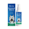 EELJOY Pet Dental Care Spray Reduces Plaque & Tartar Eliminates Bad Breath No‑brush Easy‑to‑use Mint‑flavored Dogs Mouth Cleaner Qme 100ML Boxed