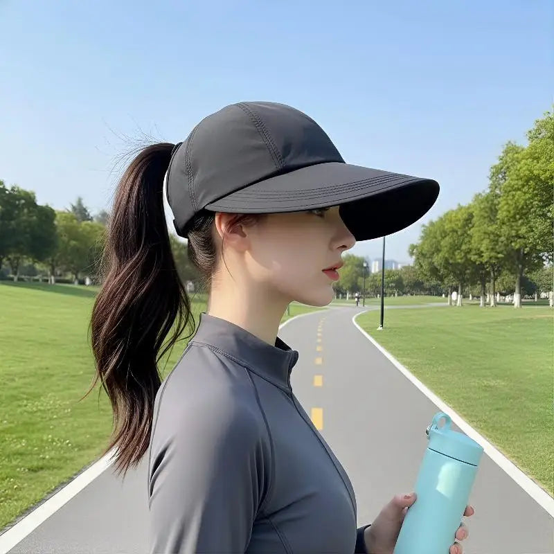 2026 Oversized Brim Sunscreen Hat Women Men Outdoor Baseball Cap Qme