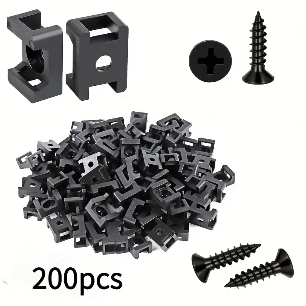 200Pcs U Spring Metal Retainer Clips & Self Tapping Screws Kit For Motorcycle Car E-Bike Fairing Fender Fastener Hardware Qme