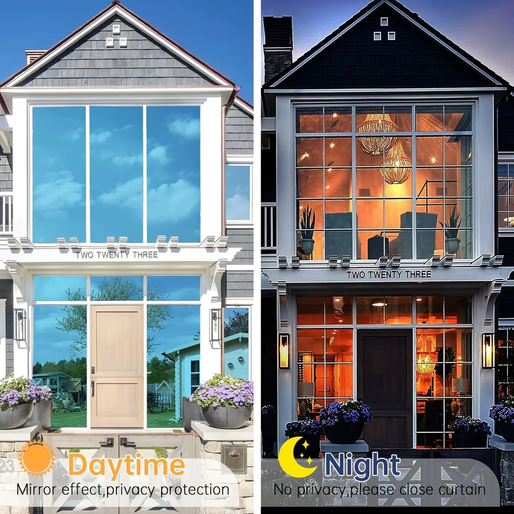 One-Way Privacy Window Film Sun-Protective And Heat-Insulating Glass Film Electrostatic Window Film Suitable For Home And Office Qme
