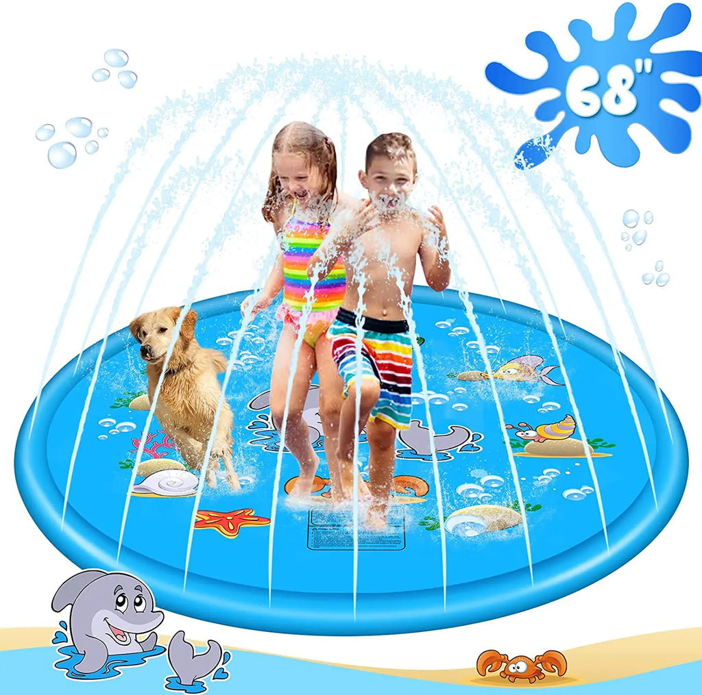 PVC spray mat multiple patterns multiple styles of sprinkler mat summer outdoor children's pet game interactive bath sprinkler t Qme