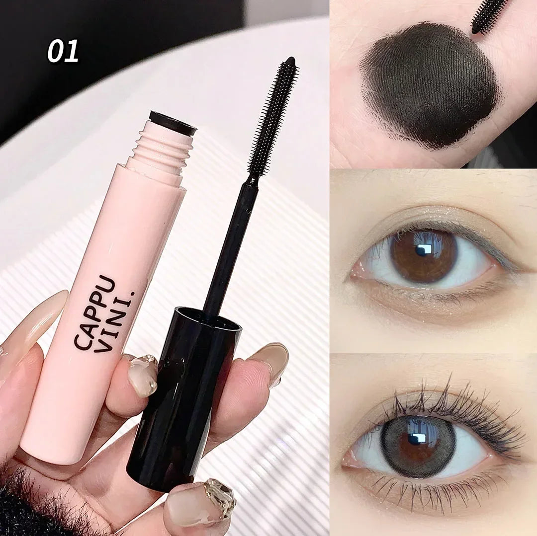 Mascara Makeup Curling Black Brown Eyelash Extension Waterproof Non-fading Dyeing Liquid Volume Mascara Long-wearing Cosmetic Qme 01