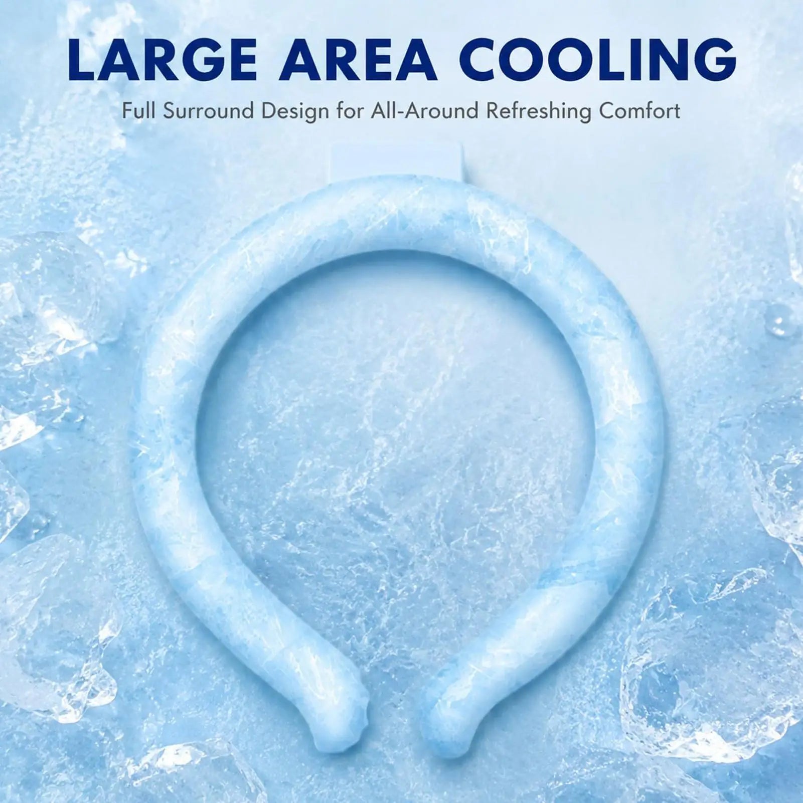 Wearable Neck Cooler - Reusable Cooling Tube for Summer Freeze Activated Neck Sleeve Hot Weather Relief for Outdoor Work/Travel Qme
