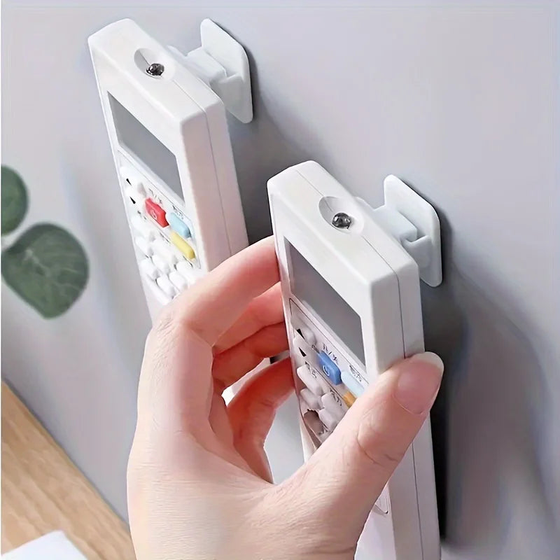 2 Pairs of Multi-functional Adhesive Hooks, Remote Control Hooks, No-nail No-mark Strong Adhesive Hooks, TV , Utility Hooks Qme