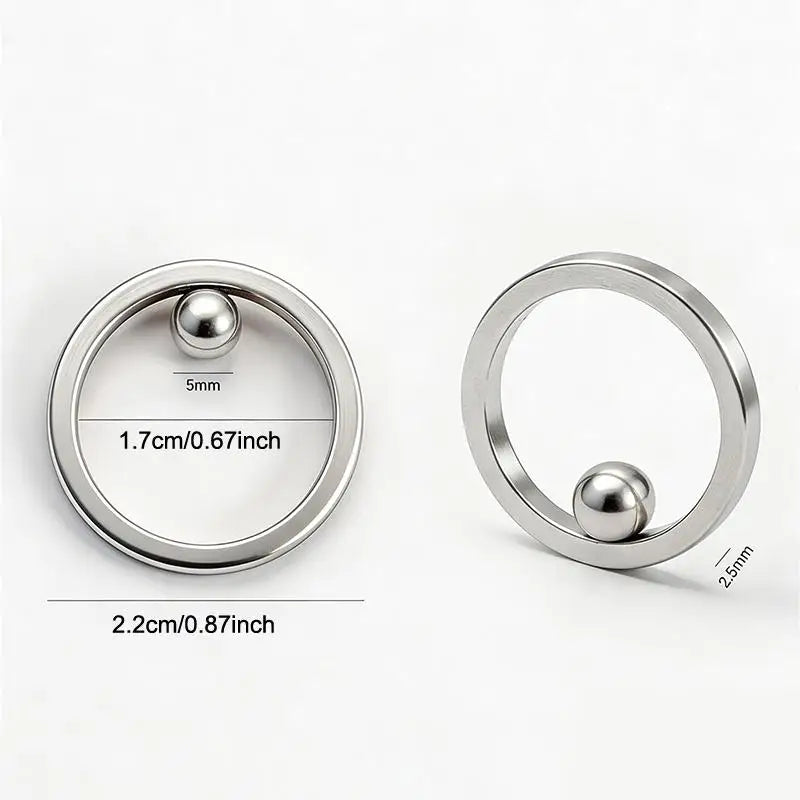 Ring Shaped Cat Eye Magnet Tool Nail Art 3D Hollow Glass Bead Effect Qme