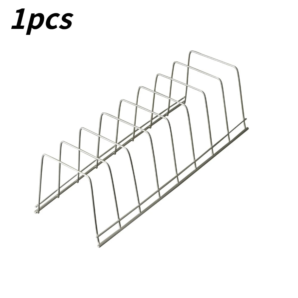 Household Kitchen Stainless Steel Dish Drainer Organizer Multipurpose Silver Storage Rack For Plates Bowls Saving Counter Space Qme Plate Rack 1pcs