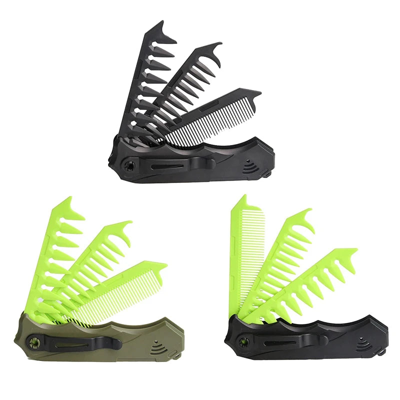 Professional 1 Pocket Folding Combs Wide Tooth Oil Head Comb Beard Qme