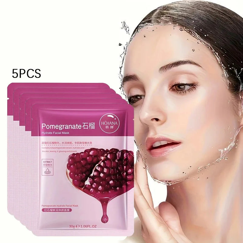 5-piece Soothing Moisturizing Facial Mask Which Moist Comfortable Qme 5PCS
