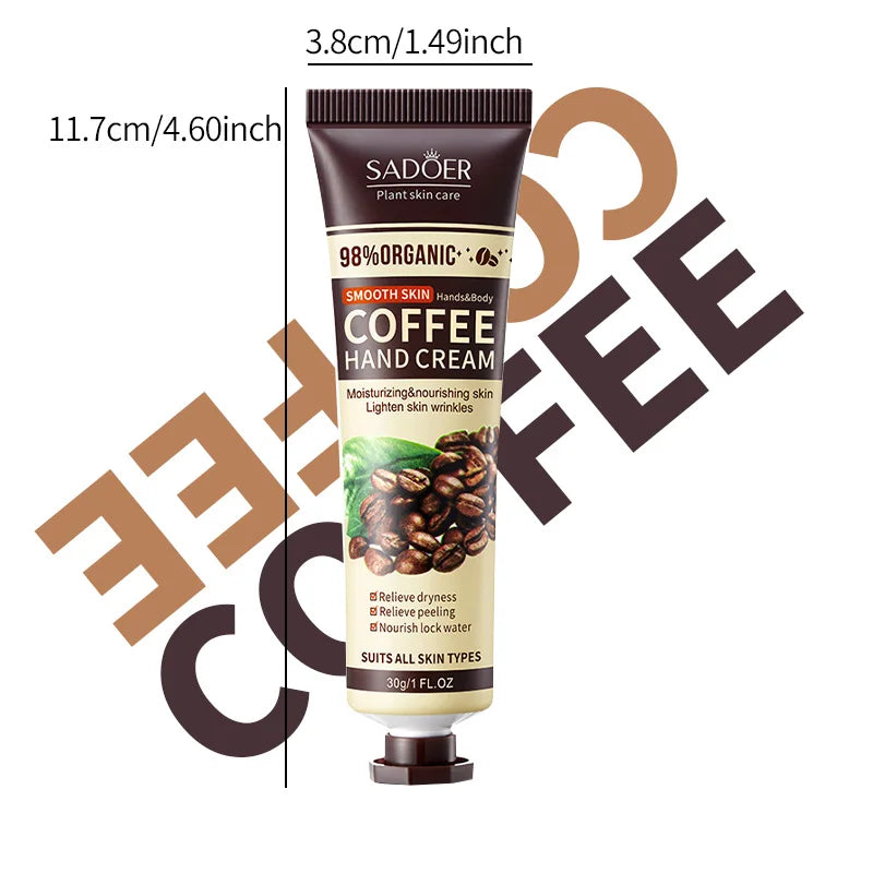 Coffee Moisturizing Hand Cream Christmas Skin Dry Autumn Winter Qme