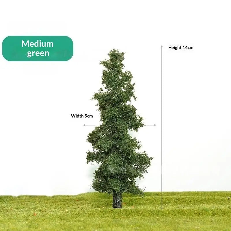1Pcs Sand Table Material Handmade Diy Landscape Decor 14/21cm Model Pine Tree Train Layout Simulation Wire Tree Model Qme A 14CM
