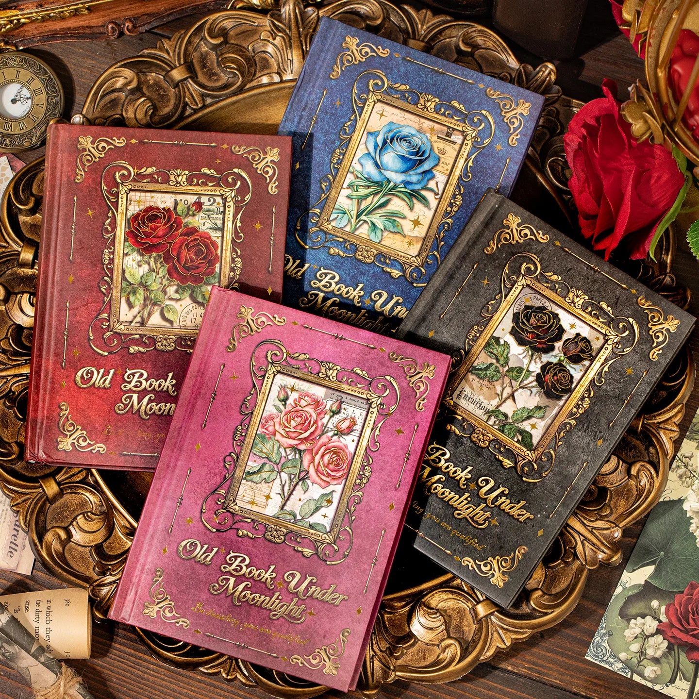 TIANZI 192Pcs Vintage Diary Album Background Paper DIY Scrapbooking Junk Journal Stationery Supplies Colored Decoration Material Qme ABCD