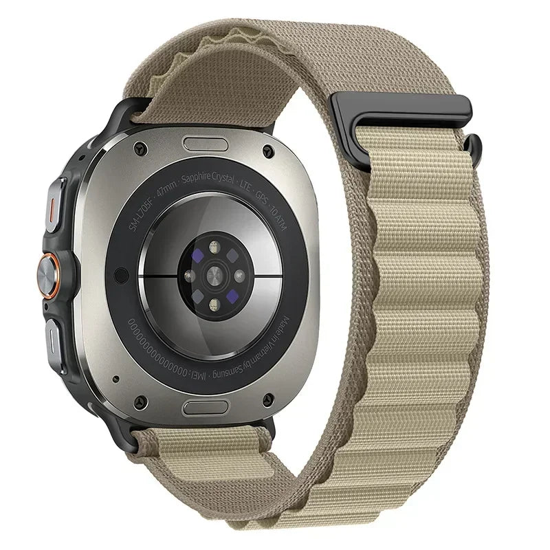Alpine Loop For Samsung Galaxy Watch 7 Ultra Strap 47mm Accessories Sport Nylon Bracelet correa Galaxy watch ultra band 47 mm Qme olive Galaxy Watch Ultra
