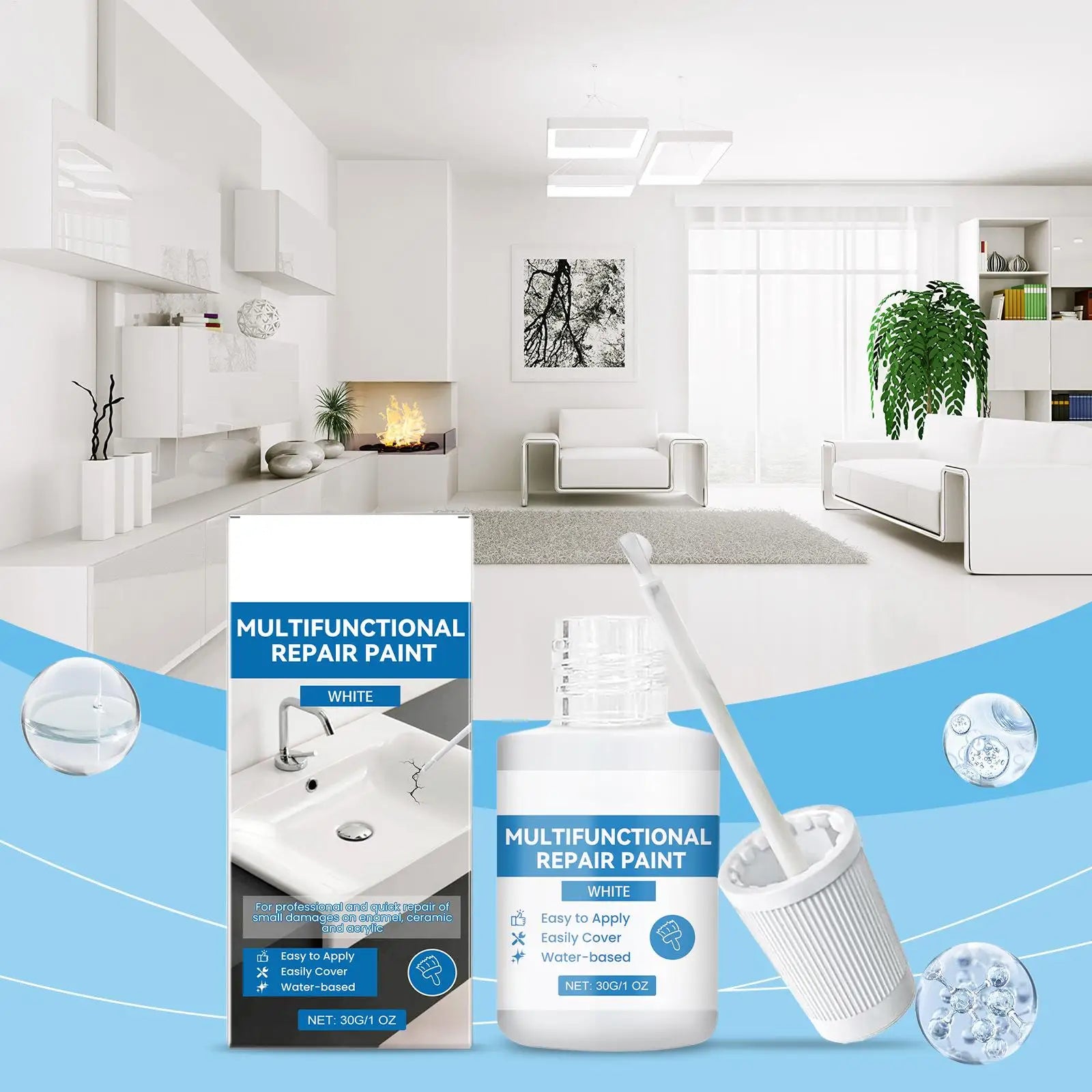Tub and Tile Paint Waterproof Quick Dry Scratch Filler Coating Tub and Tile Refinishing Kit for Bathtub Bathroom Shower Sink Qme