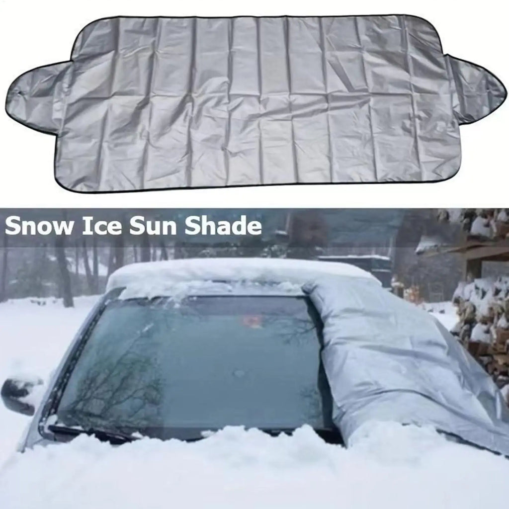 Windshield Snow Cover Folding Freeze Window Protector 59.06x27.56x0.39 inches Car Snow Cover for Daily Commuting Winter Qme