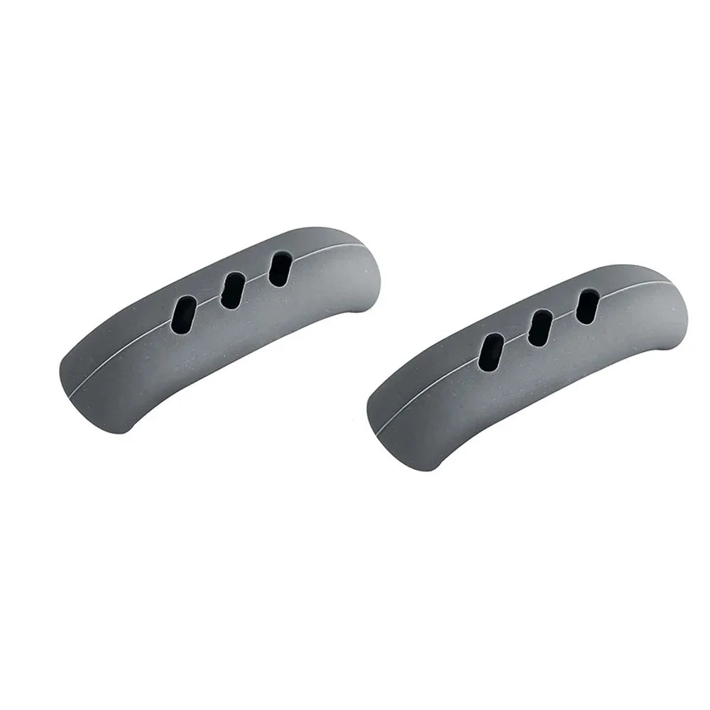 2Pcs Silicone Assist Handle Holder Grip Kitchen Cast Iron Skillet Handle Covers Heat Resistant Non Slip Pot Grip Handle Sleeves Qme Gray