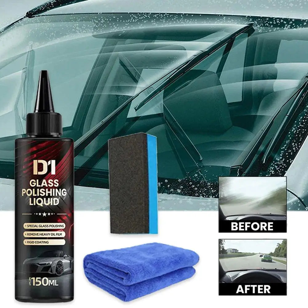 CAR Glass Polishing Paste High Gloss Oil Film Remover for Auto Windshield Home Windows Safe Formula Long Lasting Shine Cleaner Qme