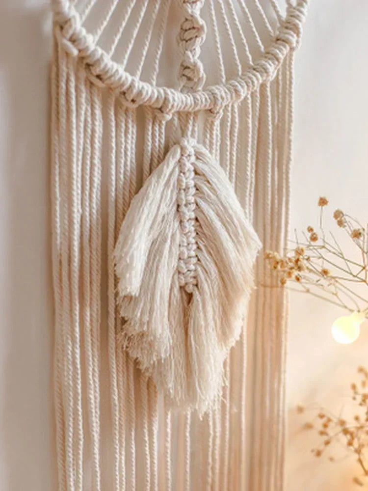 New Macrame Dream Catcher Nordic Wall Tapestry Ramadan Decoration Home Eid Mubrack Room Decoration Bohemian Children's Nursery Qme