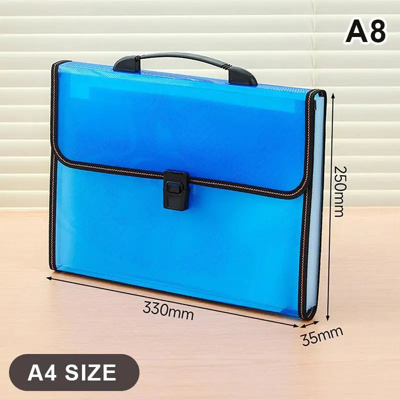 Long Document Organizer Folder Lightweight File Holder Handle Student Qme A8