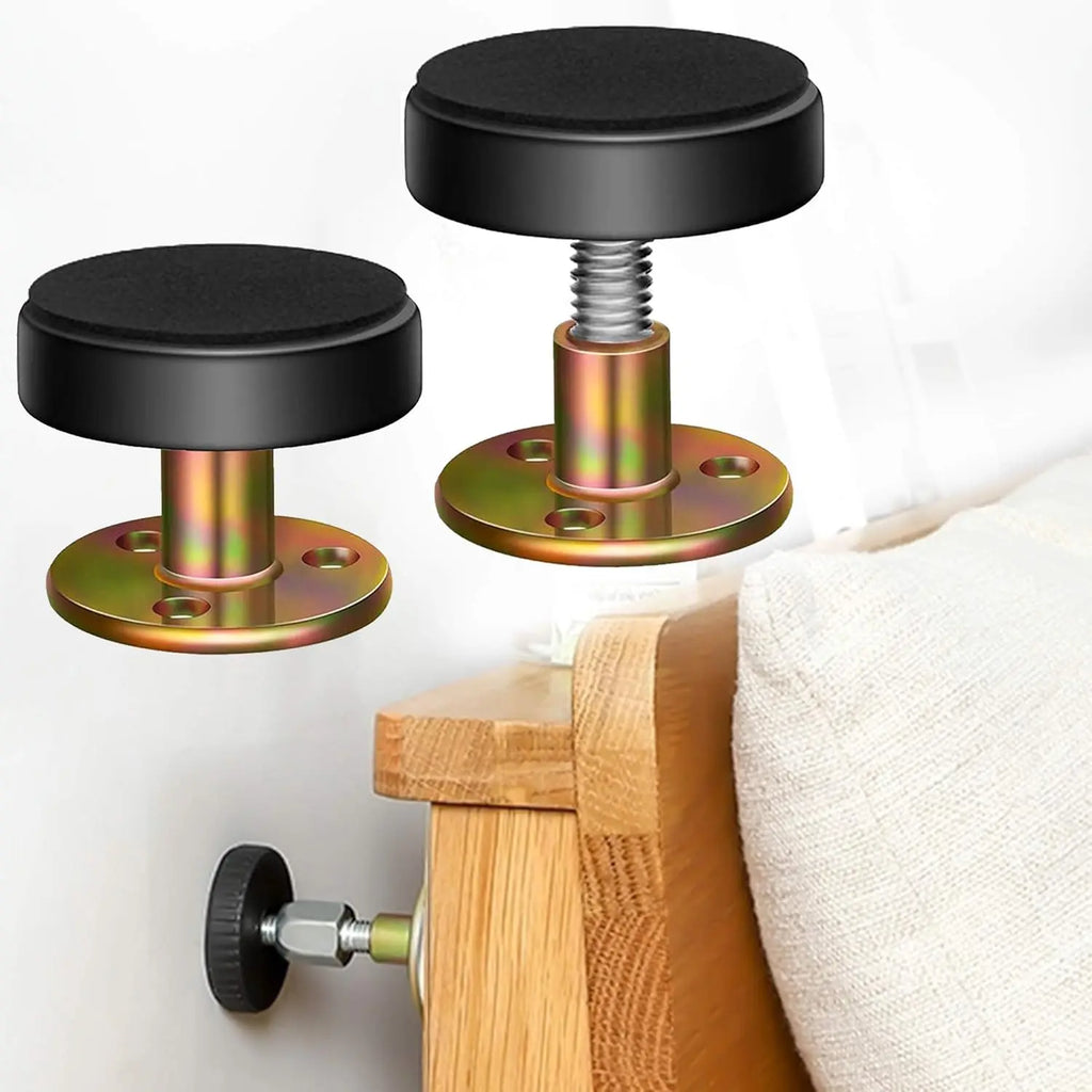 Adjustable Iron Bed Frame Anti-Shake Tool, 30-44mm, Wall Protection, Easy Install, Modern Design, 100kg Weight Capacity Qme