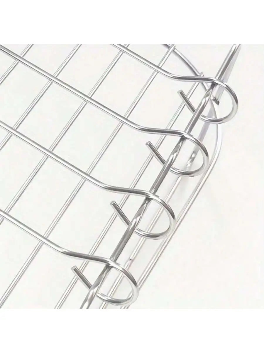 Stainless Steel Air Fryer Holder Equipped 4 Baking Needles Qme