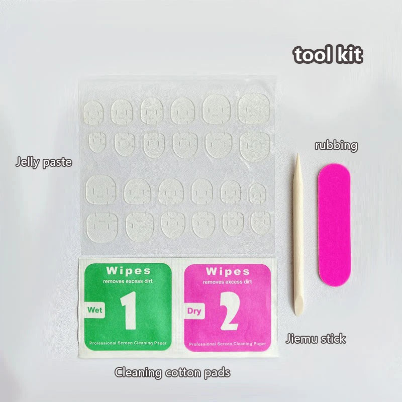 Waterproof False Nails Adhesive Tabs Stickers Press Fake Nail Tips Qme