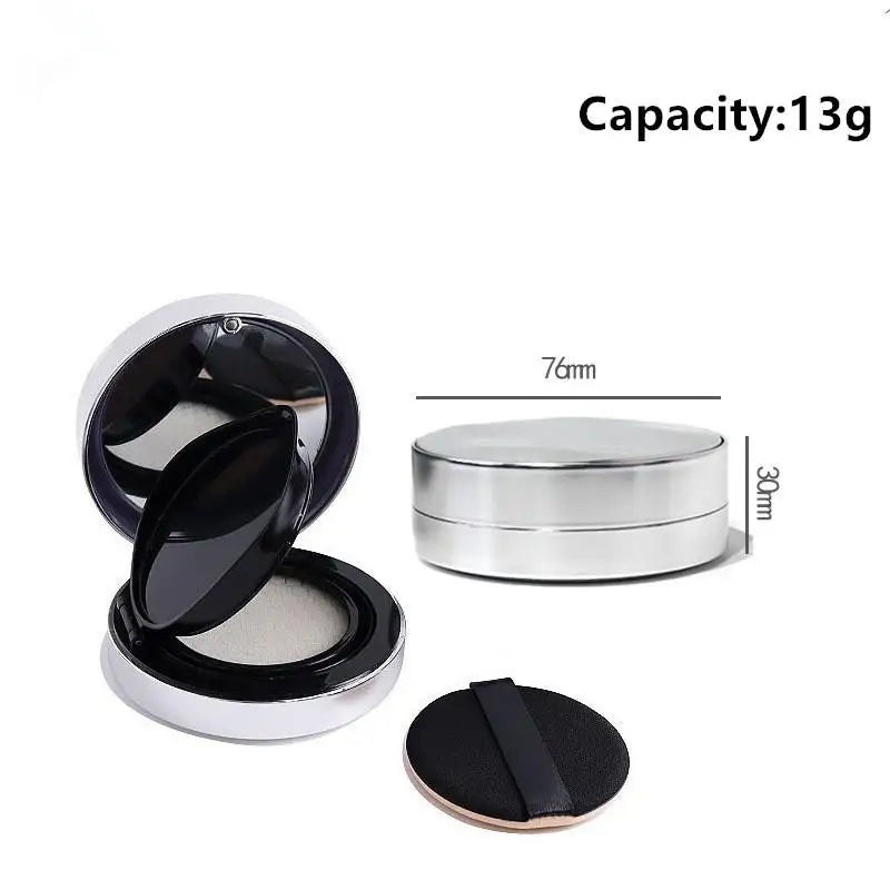 Empty Air Cushion Compact Portable Case Mirror Sponge BB Cream Qme Silver
