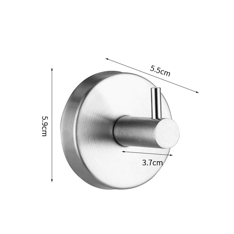 Shower Brushed Nickel Towel Hooks Hanger Bathrooms 304 Stainless Qme A7
