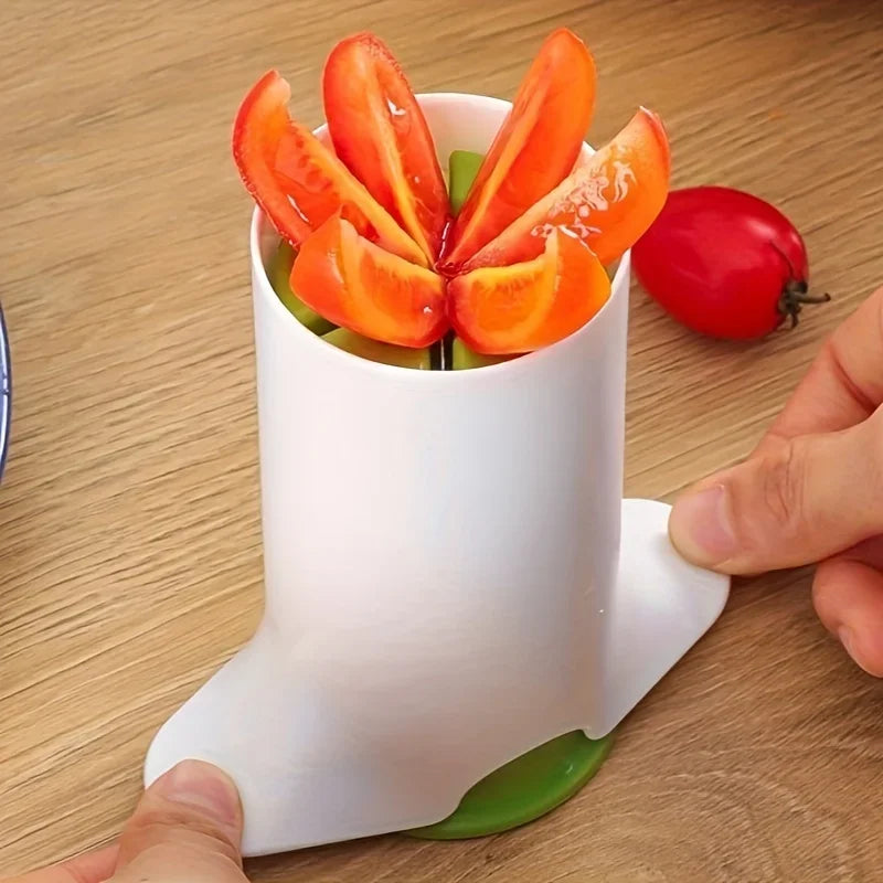 Durable Manual Vegetable Chopper - No Power Needed, Easy-to-Use Kitchen Gadget for Cucumbers, Carrots, Tomatoes Qme