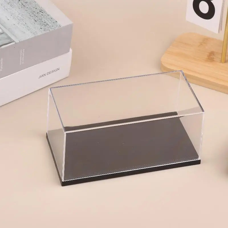 Transparent Acrylic Storage Box Practical 1/43 Model Car Display Box DIY Dustproof Display Rack Toy Qme Black