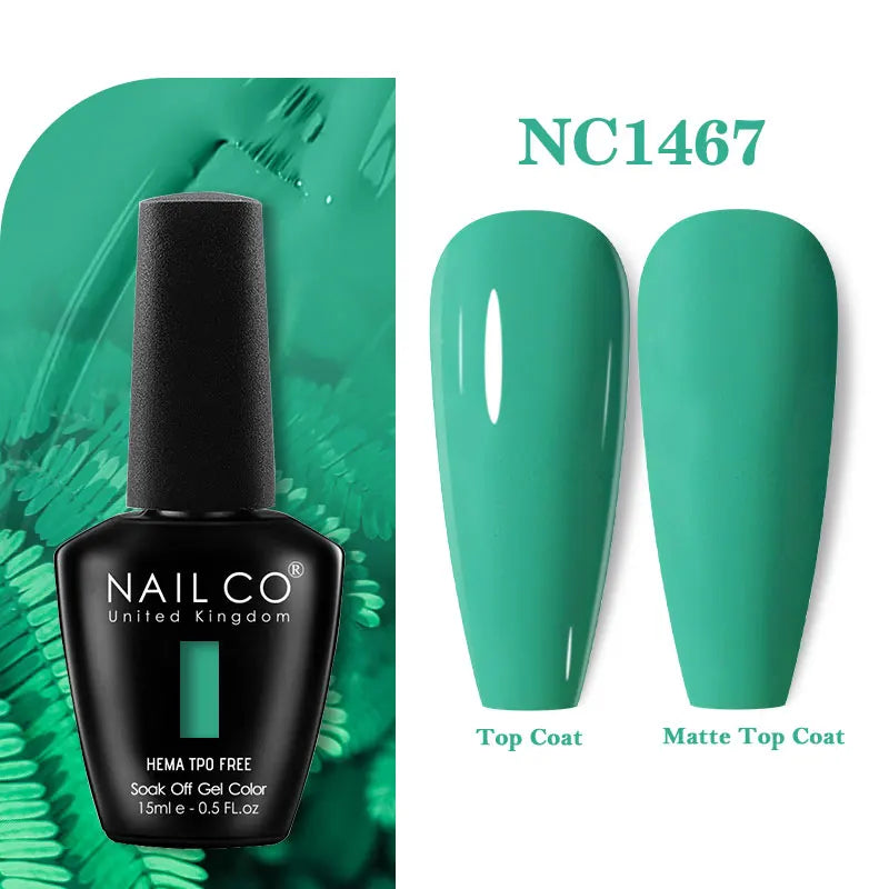 NAILCO Green Series Dark Gel Nail Polish Lasting Hybrid Base Matte