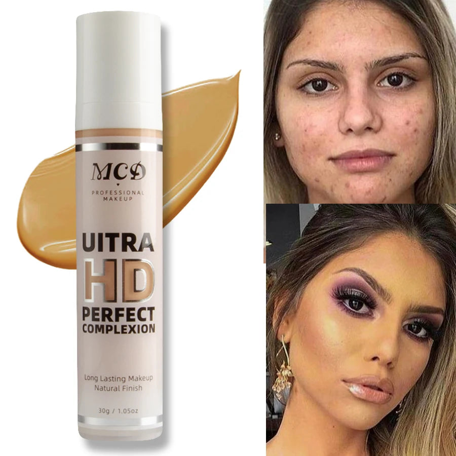 9 Shade Full Coverage Concealer Liquid Foundation Makeup Base Cushion Qme 07
