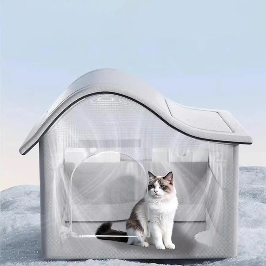 Pet Cooling House Cat Dog Cooling Foldable Tent Insulated Kitten Shelter for Outdoor Indoor Camping Patio Beach Balcony Bedroom Qme