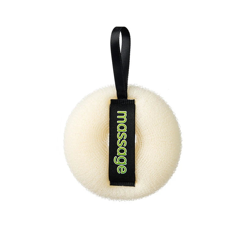 Japanese-Style Massage Bath Ball Bath Scrubber Back Scrub Towel Painless Bathing Experience Qme White Black
