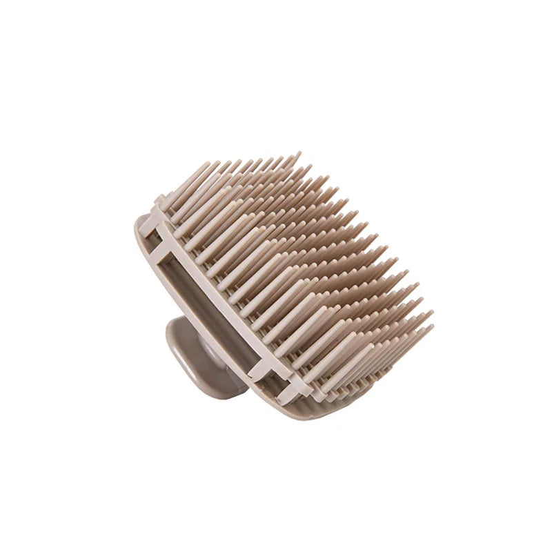 1Pc Soft Shower Hair Washing Comb Square Scalp Massage Shampoo Brush Body Exfoliating Scrubber For Salon Hair Care Cleaning Tool Qme LIGHT GRAY