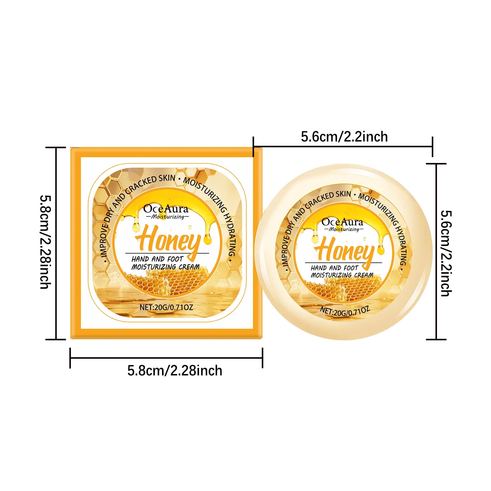 Honey Hand Foot Moisturizing Cream Nourishing Softens Cuticles Anti Dry Cracked Smooth Moisturizing Hand Foot Care Cream Qme