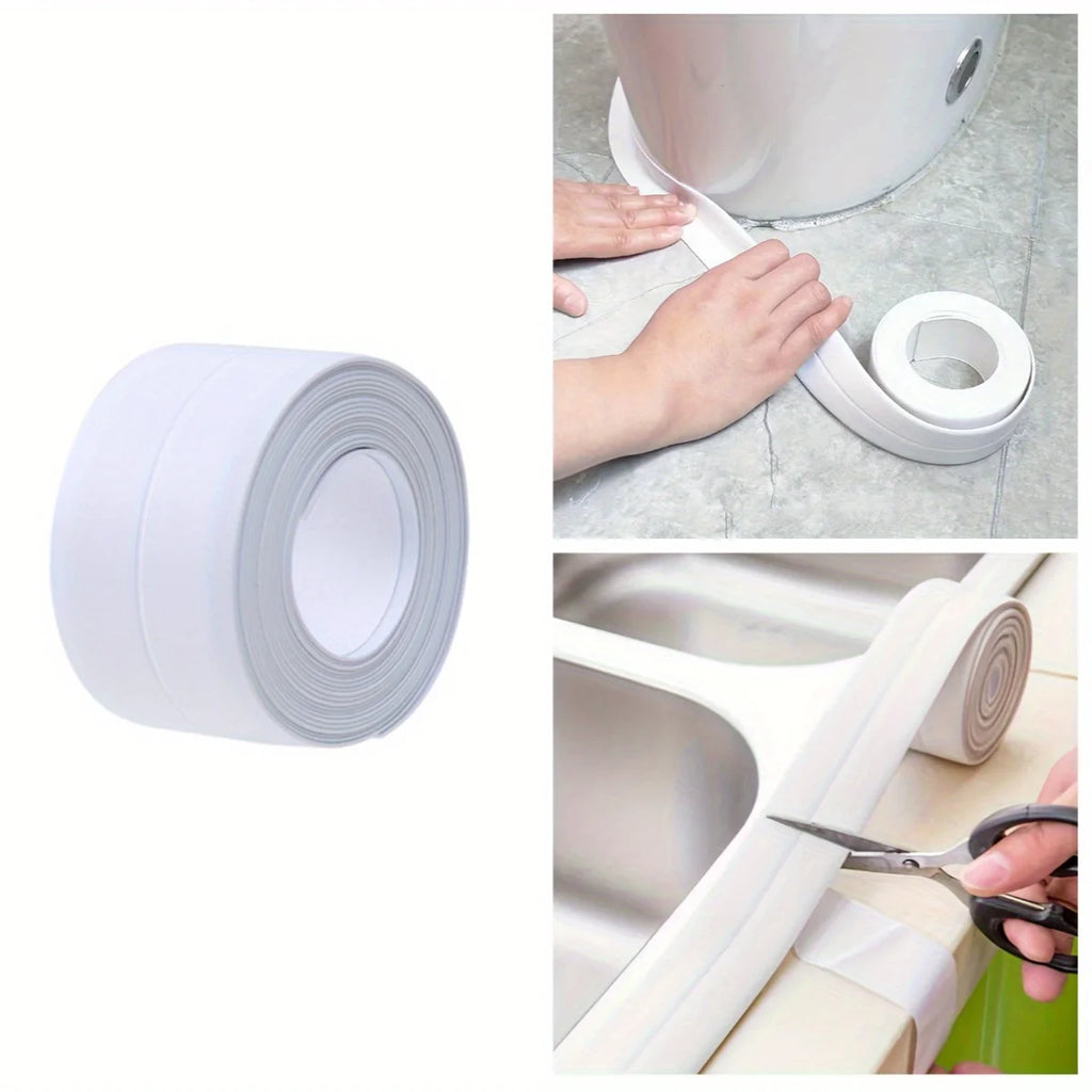 Anti-Mold Waterproof Seal Strip Self-Adhesive Kitchen Sink Bathroom Edge Oilproof Gap Filler Strip for Toilet Bathtub CornerWall Qme