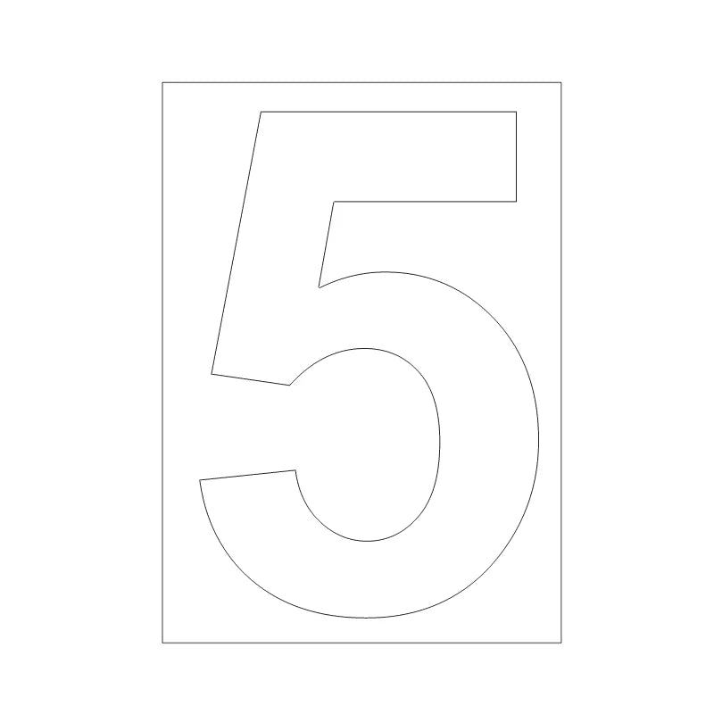 Self-adhesive Trash Can Labels Wheelie Bin Number Sticker Durable Qme A5