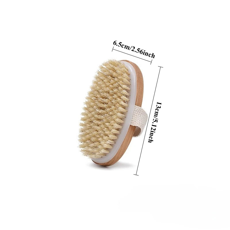 [Gentle Care] High quality body brush - gentle exfoliating massager for deep cleansing, smooth skin, and relaxation Qme