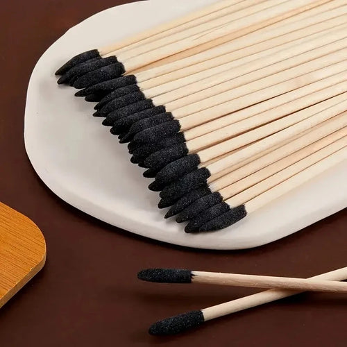 10/20pc Dual-Purpose Sanding Sticks - Precision Frosted Tips & Flat Head - Ideal for Crafts & Model Making Qme