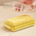 Butter Slicing Box Auxiliary Slicing Cheese Board Covered Butter Cutter Storage Storage Box Cheese Cheese Slicing Storage Box Qme Yellow