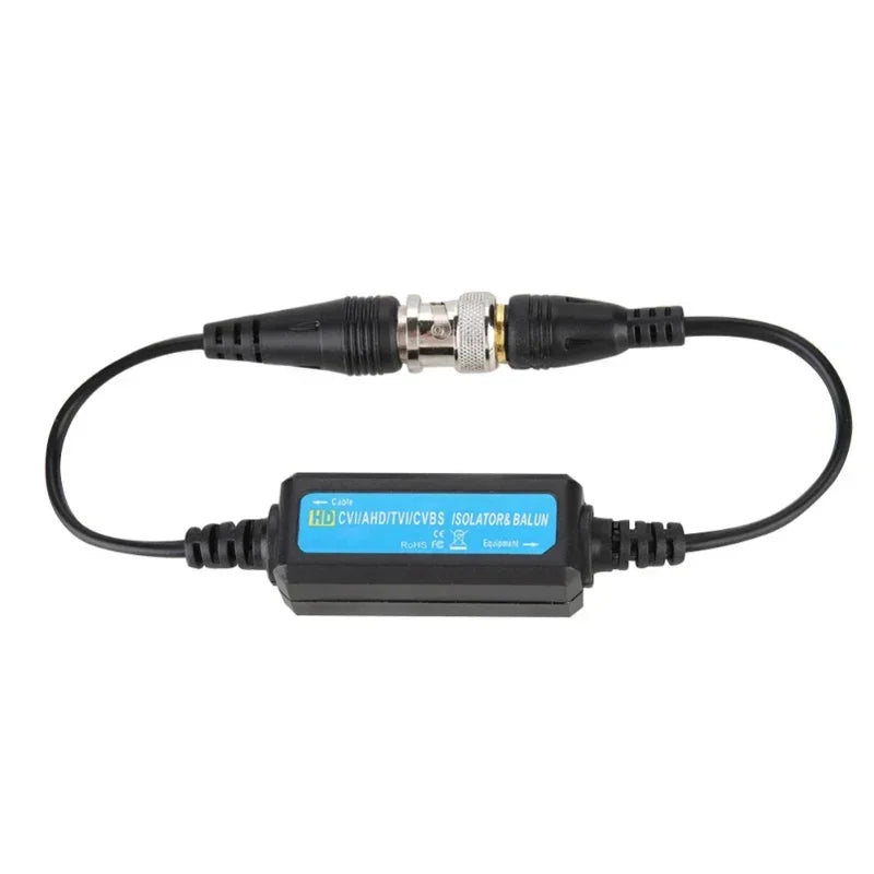 2pcs Ground Loop Isolator Video Balun - BNC M/F for HD-TVI/CVI/AHD/CVBS/CVBS Cameras | Anti-Interference Coaxial Noise Filter Qme