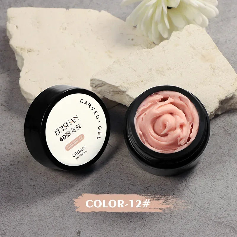 Nail Carving Glue Three-dimensional Shaping Relief Glue Phototherapy Nail Polish Glue Uv Modeling Clay Nail Art Tools Qme 12