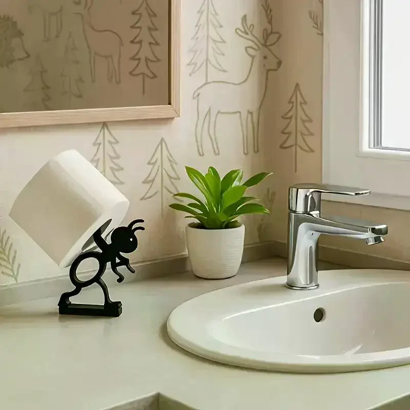 3D Printed Cute Simple Ant Tissue Holder Figurines Home Desktop Paper Bracket Decoration Creative Ornaments For Holiday Gift Qme
