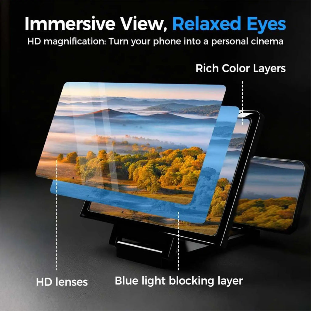 Screen Magnifier Cell Phone HD Magnifying Lightweight Tool Portable Qme