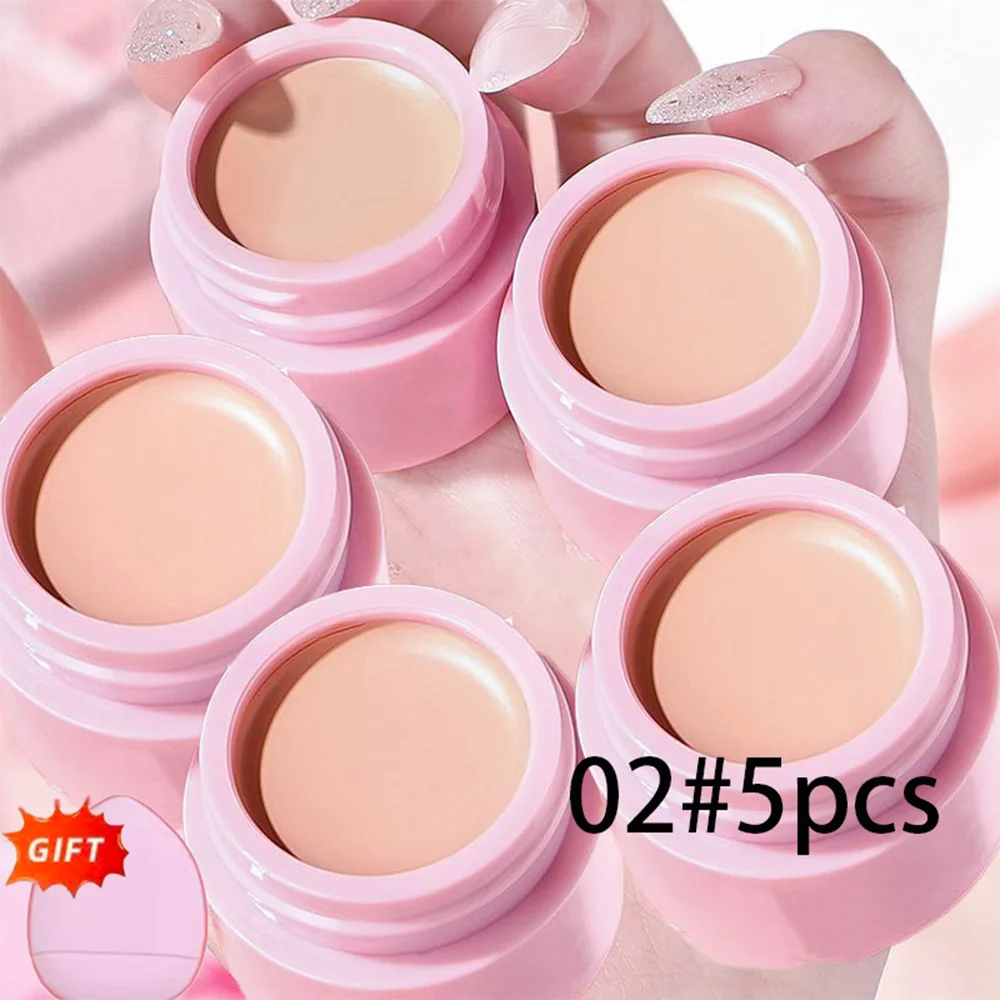 Buy 1 Get Full Coverage Concealer Cream Waterproof Long-lasting Qme 02-5pcs
