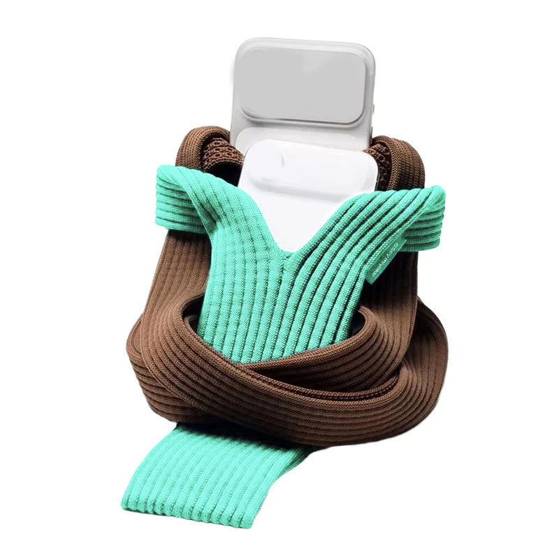 2026 Phone Pocket Woven Bag Short Fashion Accessories Knitted Mobile Qme